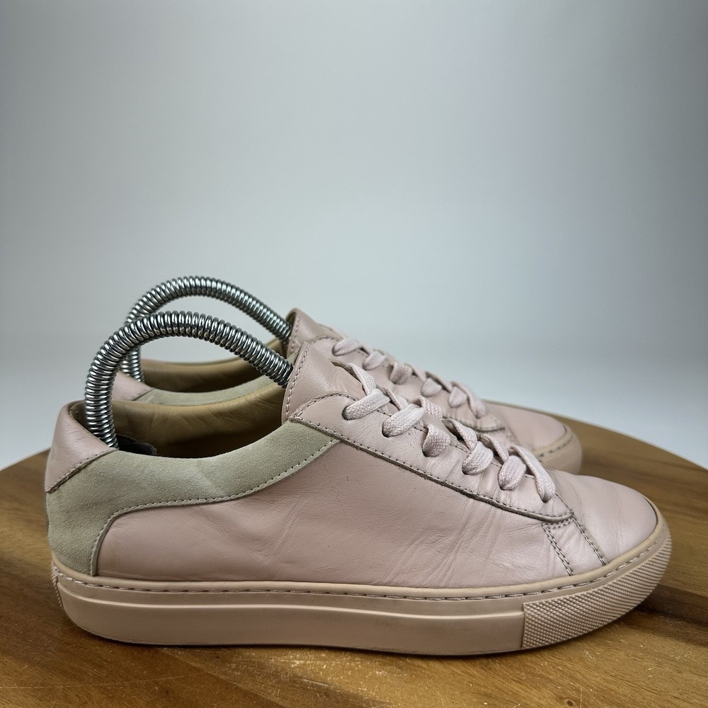 Womens KOIO Capri Pink Leather Low Casual Lace Up Sneakers Shoes Size EU 36